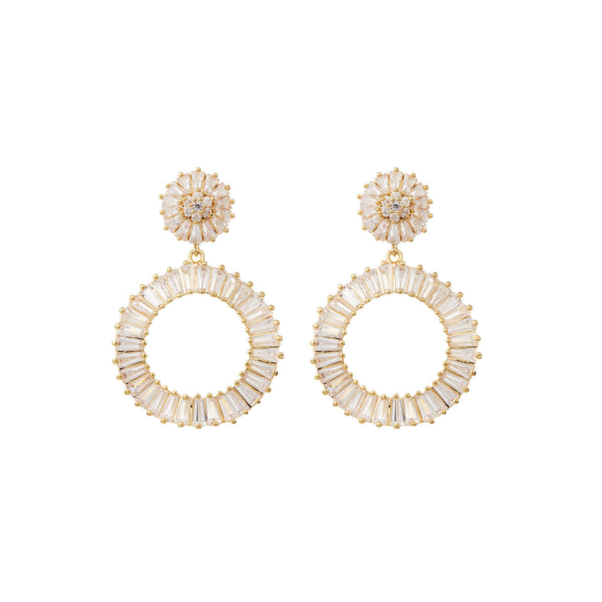 WILLOW - Gold Statement Diamond Earrings Wedding – AMELIE GEORGE PTY LTD